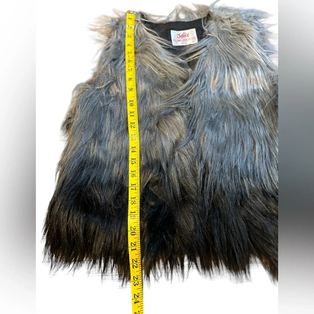 Justice Faux‎ Fur Ombré Vest Girls XL 12/14